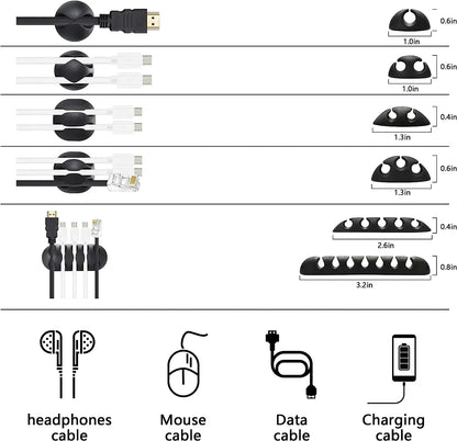 173-Piece Cable Management Kit for Gaming Desks