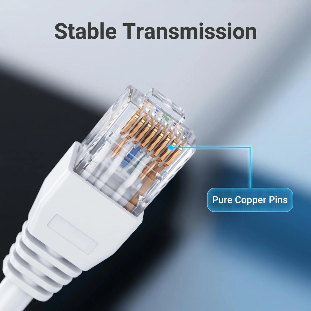 Cat 6 Gigabit Ethernet Cable — Black, Blue or White