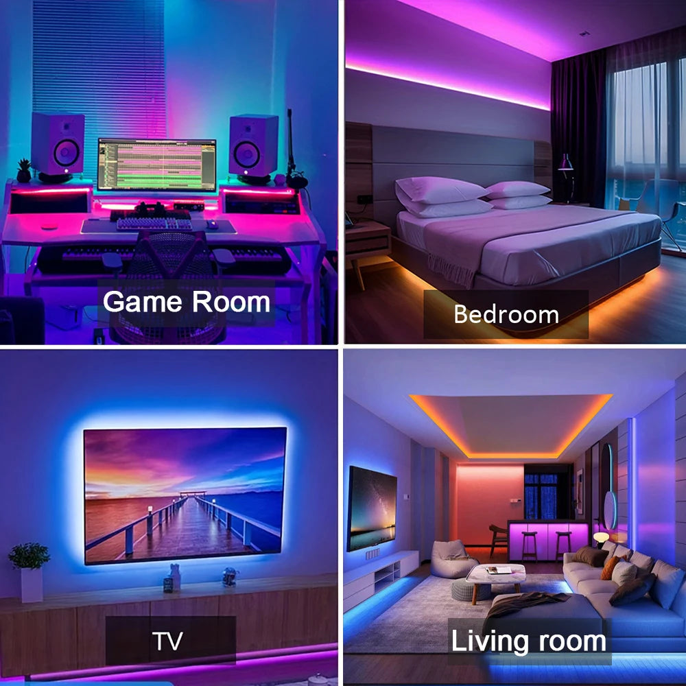 RGB LED Strip Lights with App & Remote