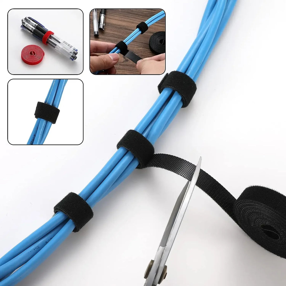 173-Piece Cable Management Kit for Gaming Desks