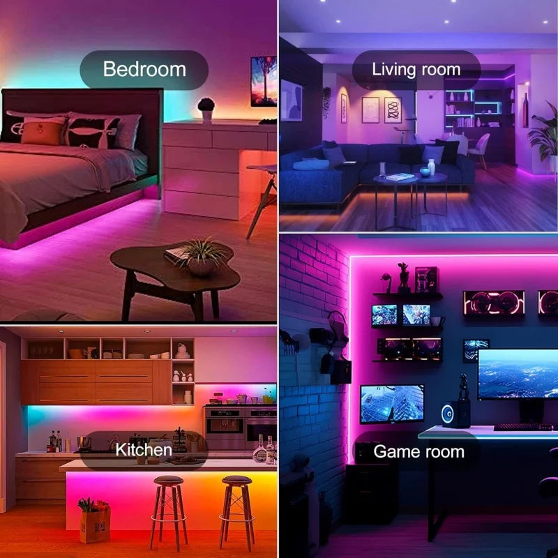 USB RGB LED Strip Lights — App & Remote Control, 2–20 m