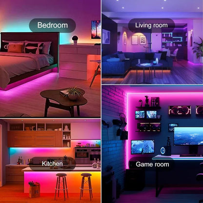 USB RGB LED Strip Lights — App & Remote Control, 2–20 m