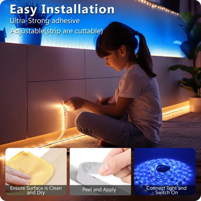 USB RGB LED Strip Lights — App & Remote Control, 2–20 m