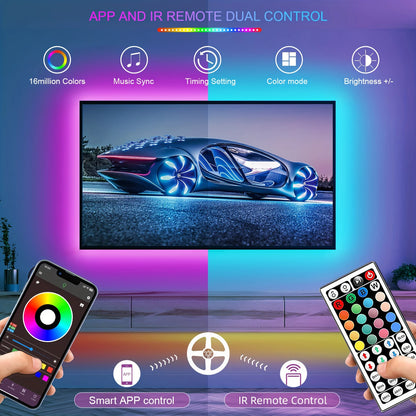 RGB LED Strip Lights with App & Remote