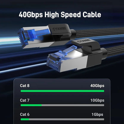 CYANMI Cat 8 / Cat 6 High-Speed Ethernet Cable — Multiple Lengths