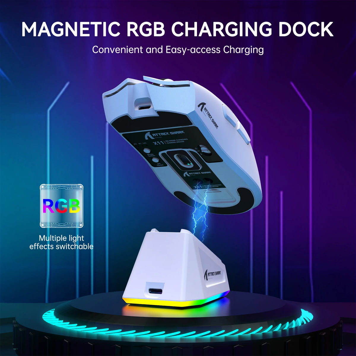 ATTACK SHARK X11 Wireless RGB Gaming Mouse