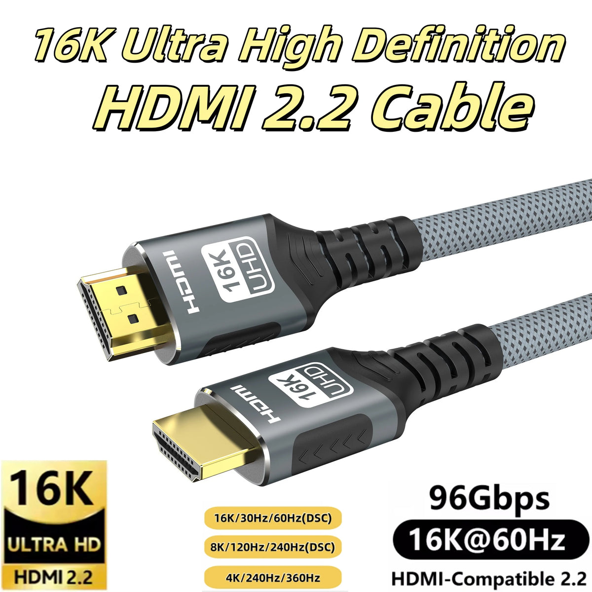 8K HDMI 2.1 Cable — 4K 120Hz / 8K 60Hz