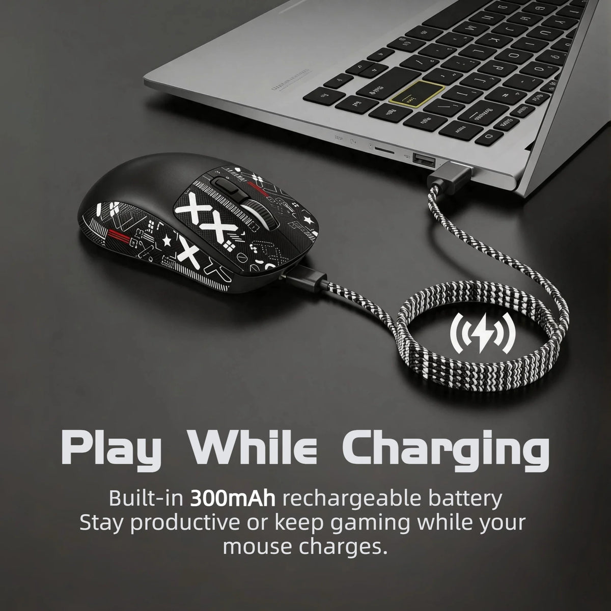 T-WOLF Tri-Mode Wireless RGB Gaming Mouse — 8,000 DPI