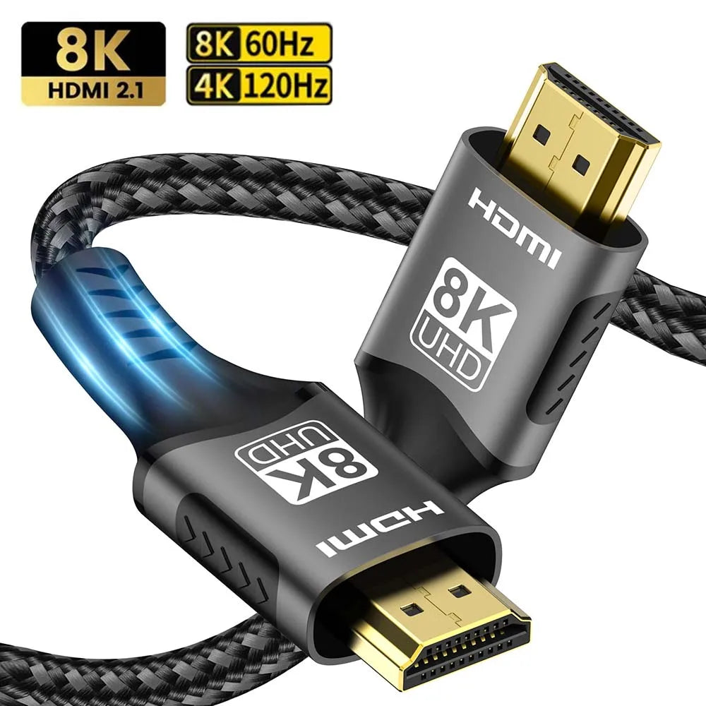 8K HDMI 2.1 Cable — 4K 120Hz / 8K 60Hz