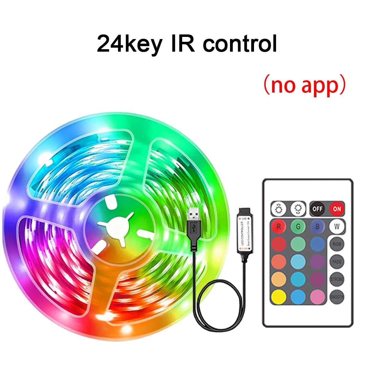 RGB LED Strip Lights with App & Remote
