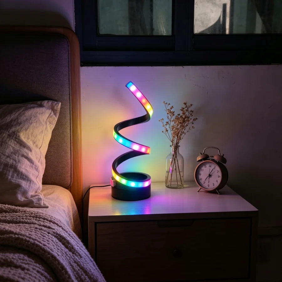 USB RGB Spiral Desk Lamp