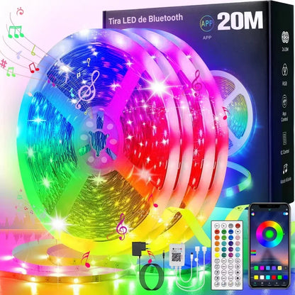 USB RGB LED Strip Lights — App & Remote Control, 2–20 m